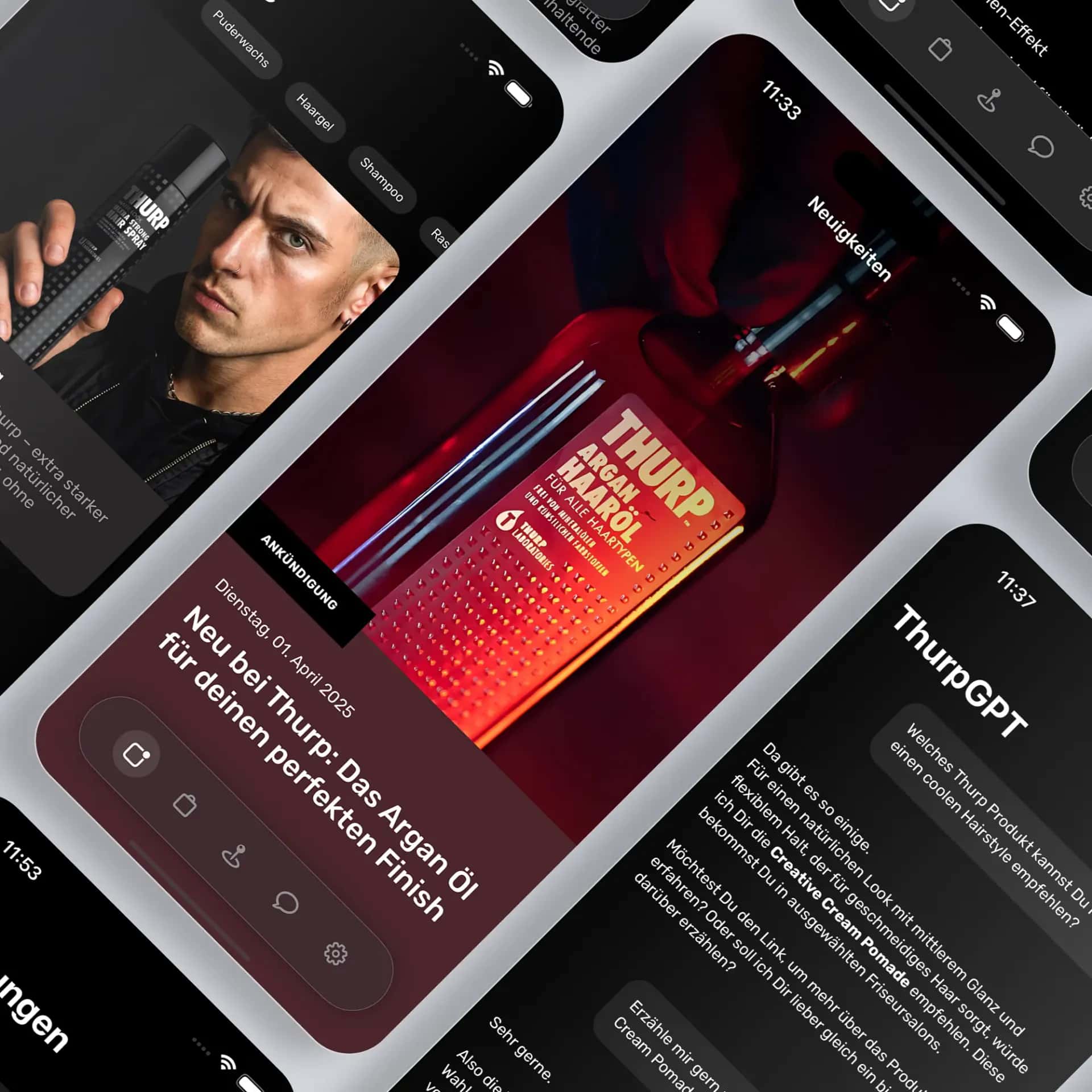 Thurp App auf iPhone – Produktübersicht und Salon-Finder